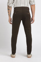 Coffee Ankle Fit Cotton Trouser - Trousers - 240540166