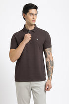 Coffee Polo Cotton T-Shirt - T-Shirt - 231231255