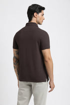 Coffee Polo Cotton T-Shirt - T-Shirt - 231231255