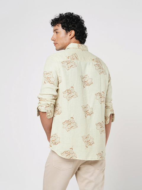 CREAM FLORAL PRINTED SHIRT-Shirt - 260134550