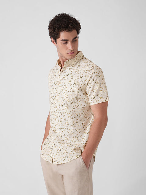 CREAM OXFORD PLAIN SHIRT-Shirt - 260134611