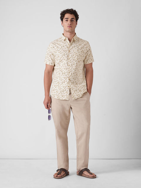 CREAM OXFORD PLAIN SHIRT-Shirt - 260134611