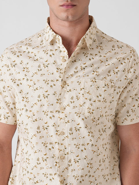 CREAM OXFORD PLAIN SHIRT-Shirt - 260134611
