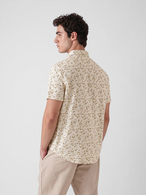 CREAM OXFORD PLAIN SHIRT-Shirt - 260134611