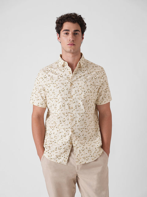 CREAM OXFORD PLAIN SHIRT-Shirt - 260134611