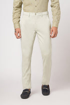 CREAM SLIM FIT PLAIN TROUSER - Trousers - 251141547