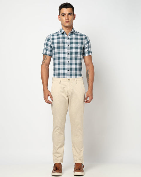 Cream Slim Fit Trouser - Trouser - 250540208