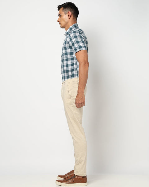 Cream Slim Fit Trouser - Trouser - 250540208