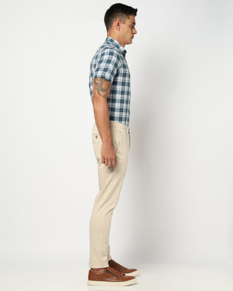 Cream Slim Fit Trouser - Trouser - 250540208