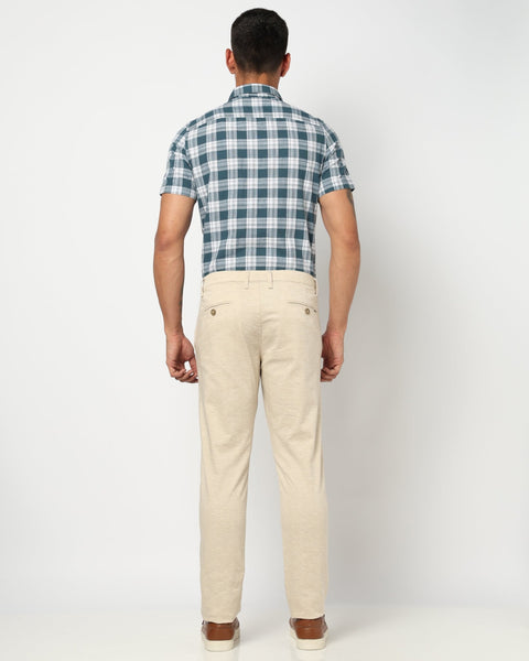 Cream Slim Fit Trouser - Trouser - 250540208