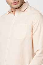 CREAM TAILORED FIT COTTON SHIRT-Shirt - 260134415