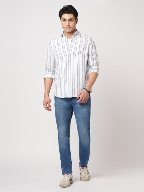 DARK BLUE ANKLE FIT CLASSIC POKET DENIM - Jeans - 251010787