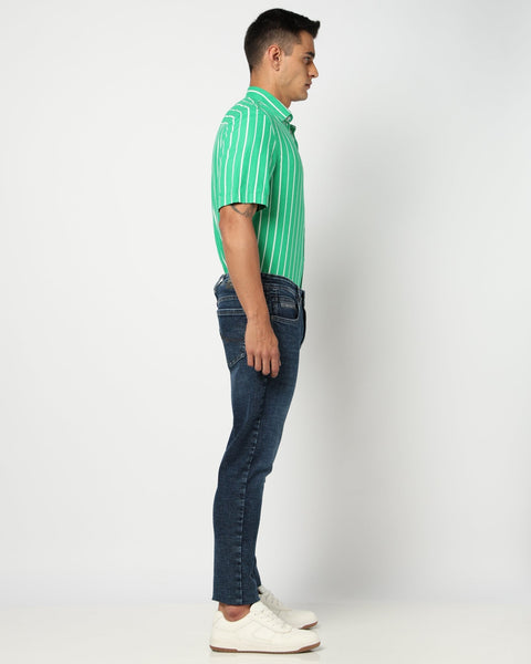 Dark Blue Ankle Fit Denim - Jeans - 250710404