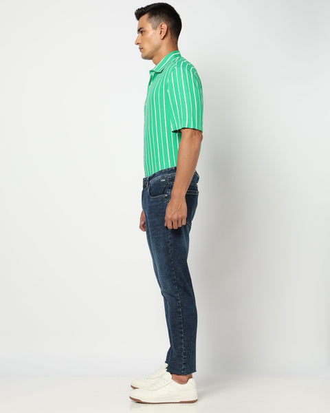 Dark Blue Ankle Fit Denim - Jeans - 250710404