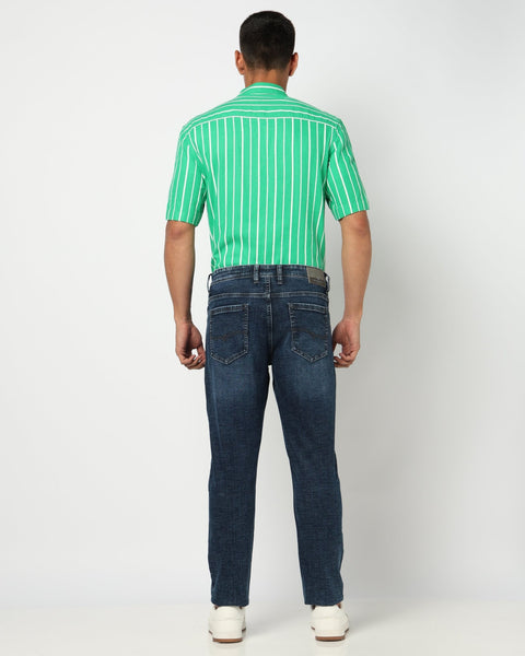 Dark Blue Ankle Fit Denim - Jeans - 250710404