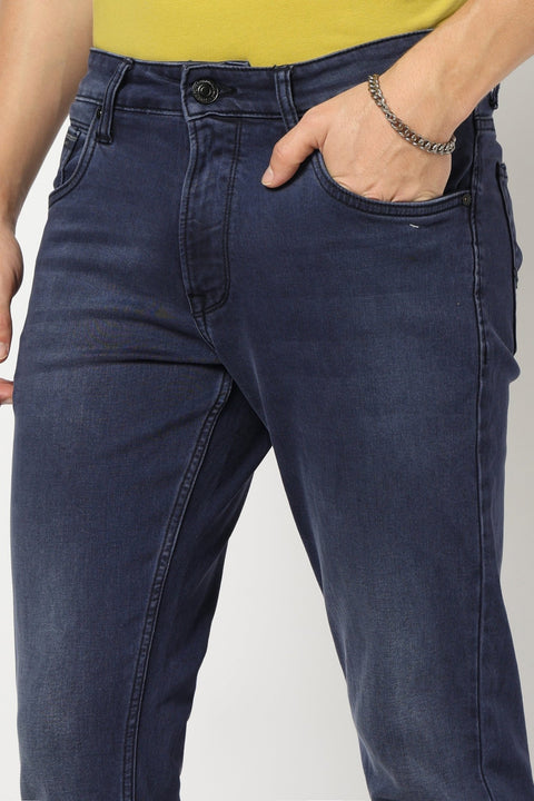 Dark Blue Ankle Fit Denim - Denim - 