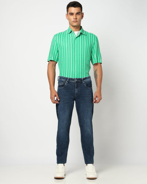 Dark Blue Ankle Fit Denim - Jeans - 250710404