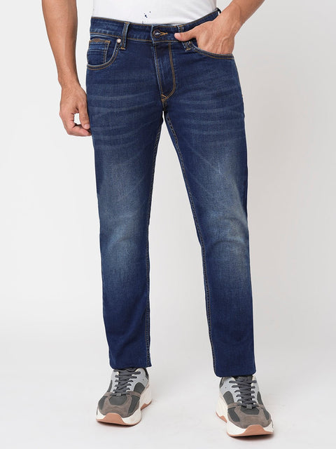 Dark Blue Ankle Fit Jeans - Jeans - 230710552
