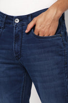 Dark Blue Ankle Fit Jeans - Jeans - 241110355