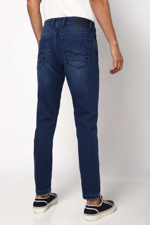 Dark Blue Ankle Fit Jeans - Jeans - 241110355