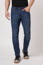 DARK BLUE ANKLE FIT KNITTED DENIM - Jeans - 251010782