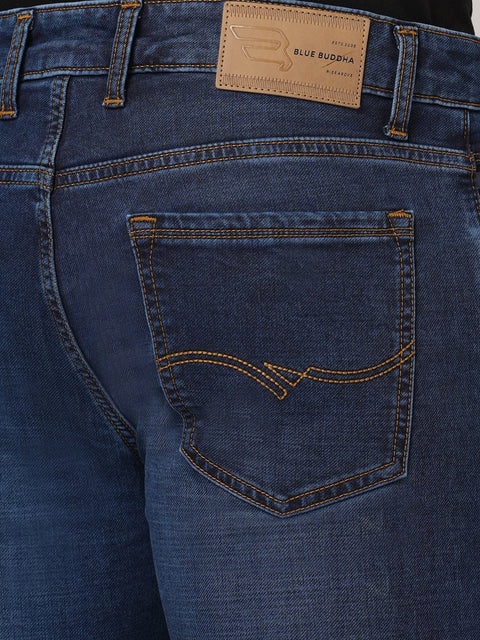 DARK BLUE ANKLE FIT KNITTED DENIM - Jeans - 251010782