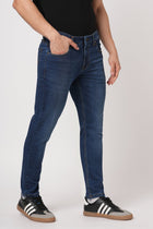 DARK BLUE ANKLE FIT KNITTED DENIM - Jeans - 251010782