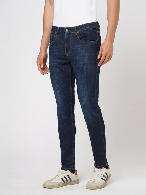 DARK BLUE ANKLE FIT TWILL DENIM - Jeans - 260111055