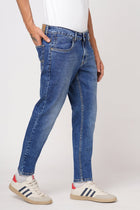 DARK BLUE ANKLE FIT TWILL MENS DENIM - Jeans - 260111050