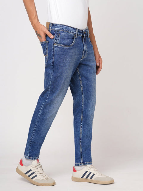 DARK BLUE ANKLE FIT TWILL MENS DENIM - Jeans - 260111050