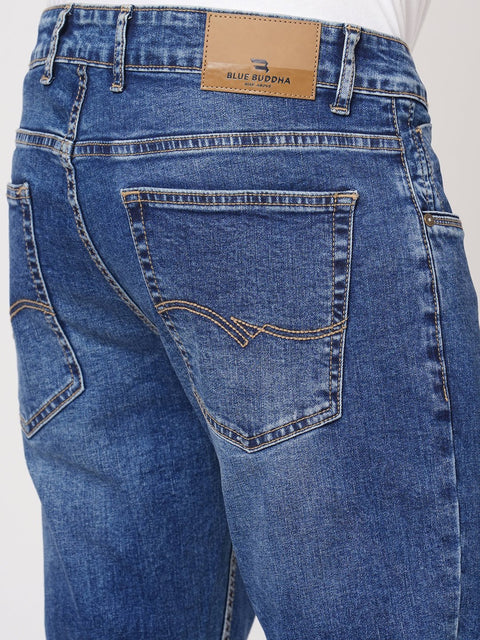 DARK BLUE ANKLE FIT TWILL MENS DENIM - Jeans - 260111050