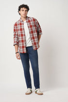 DARK BLUE ANKLE KNITTED JEANS - Jeans - 250910663