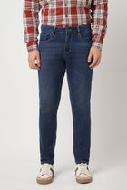 DARK BLUE ANKLE KNITTED JEANS - Jeans - 250910663
