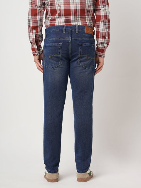 DARK BLUE ANKLE KNITTED JEANS - Jeans - 250910663