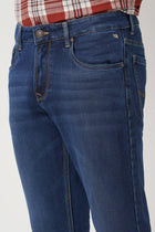 DARK BLUE ANKLE KNITTED JEANS - Jeans - 250910663