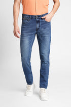 Dark Blue Denim Skinny Fit Jeans - Jeans - 230210178