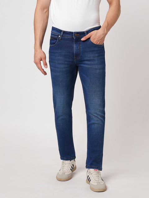 DARK BLUE KNITTED DENIM - Jeans - 1IS1F0041