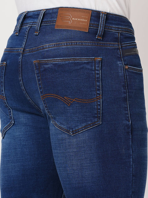 DARK BLUE KNITTED DENIM - Jeans - 1IS1F0041