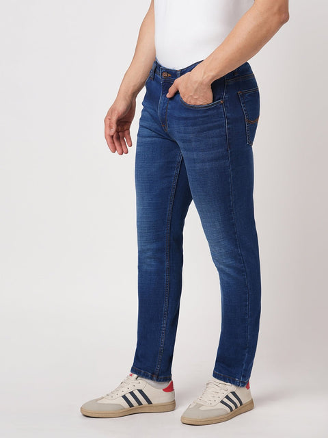 DARK BLUE KNITTED DENIM - Jeans - 1IS1F0041