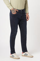 DARK BLUE KNITTED SLIM FIT DENIM - Jeans - 251110894