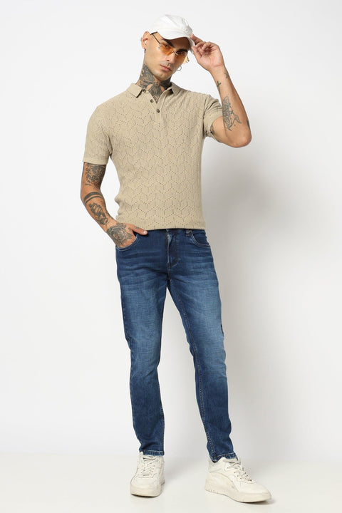 DARK BLUE MENS ANKLE FIT DENIM - Jeans - 250810514