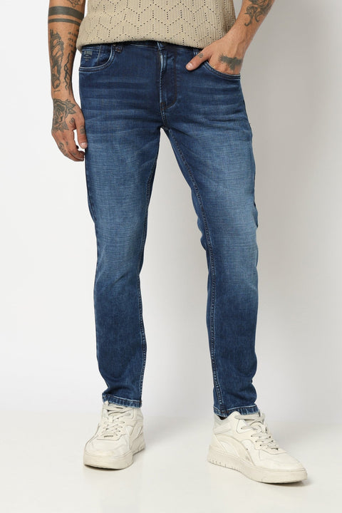 DARK BLUE MENS ANKLE FIT DENIM - Jeans - 250810514