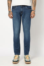 DARK BLUE PLAIN ANKLE FIT JEANS - Jeans - 250810489