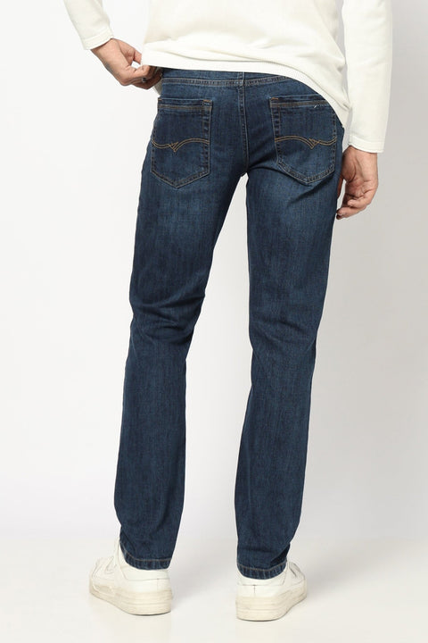 DARK BLUE PLAIN SLIM FIT MENS JEANS - Jeans - 250810525