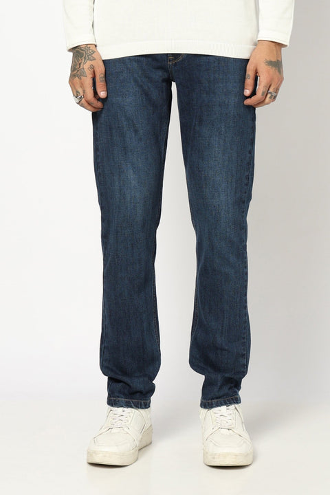 DARK BLUE PLAIN SLIM FIT MENS JEANS - Jeans - 250810525