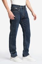 Dark Blue Relax Fit Jeans - Jeans - 240210100