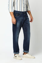 Dark Blue Relaxed Fit Jeans - Jeans - 240210141