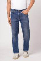 DARK BLUE RELAXED FIT KNITTED DENIM - Jeans - 251211030