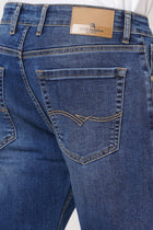 DARK BLUE RELAXED FIT KNITTED DENIM - Jeans - 251211030