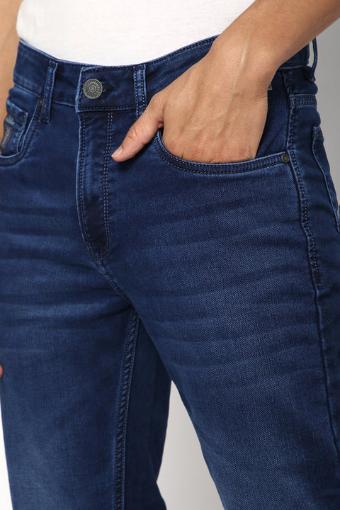 Dark Blue Slim Fit Jeans - Jeans - 241010323